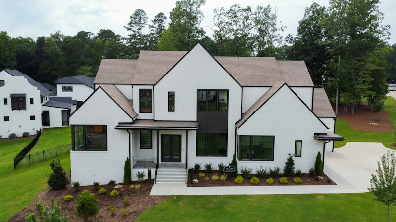 A large white house